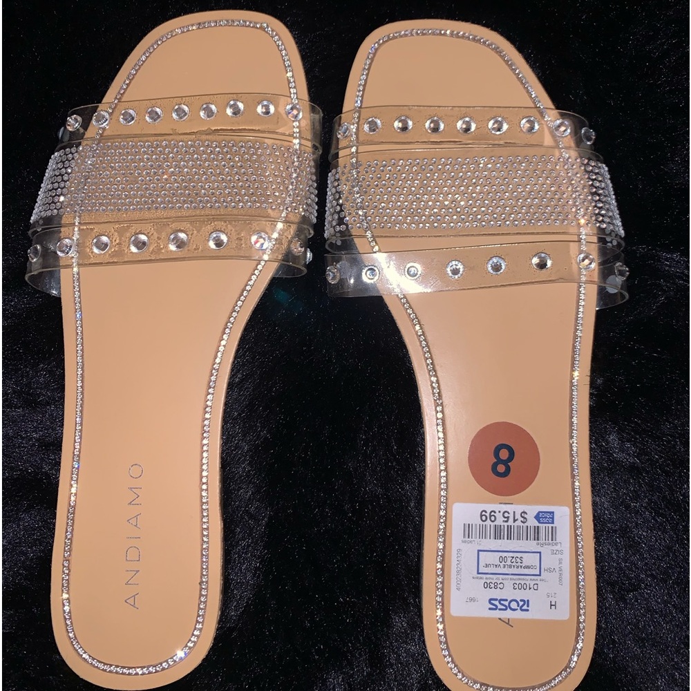 Clear slide on sandal worn twice. Size 8